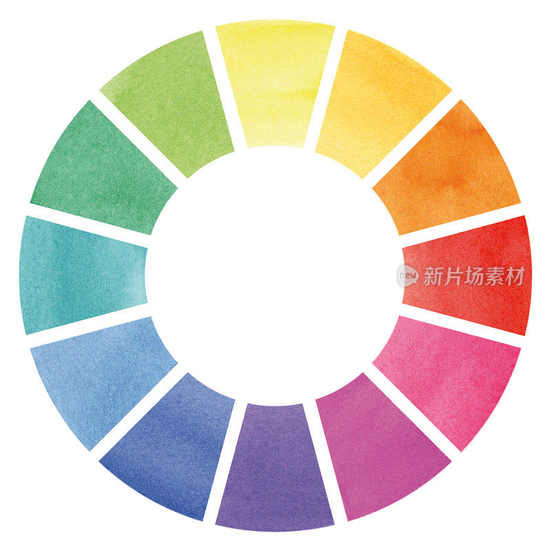 Color wheel – watercolor illustration